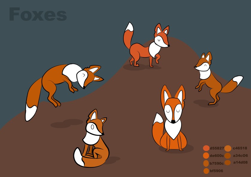 fox poses layout